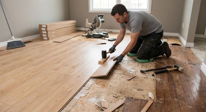 Laminate Floor Replacement in Cumberland Center, ME