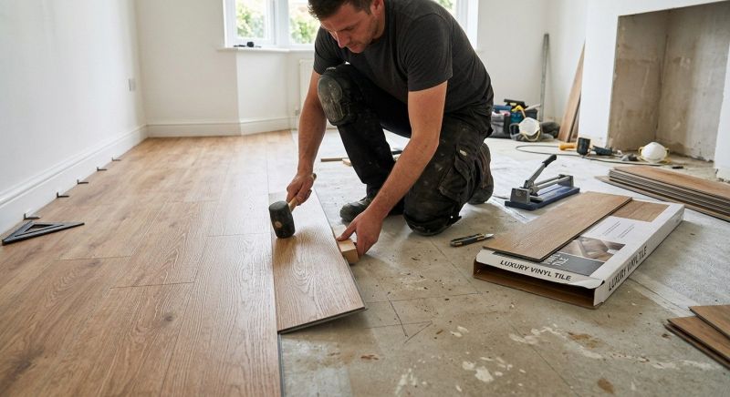 Luxury Vinyl Tile Installation in Woolwich, ME